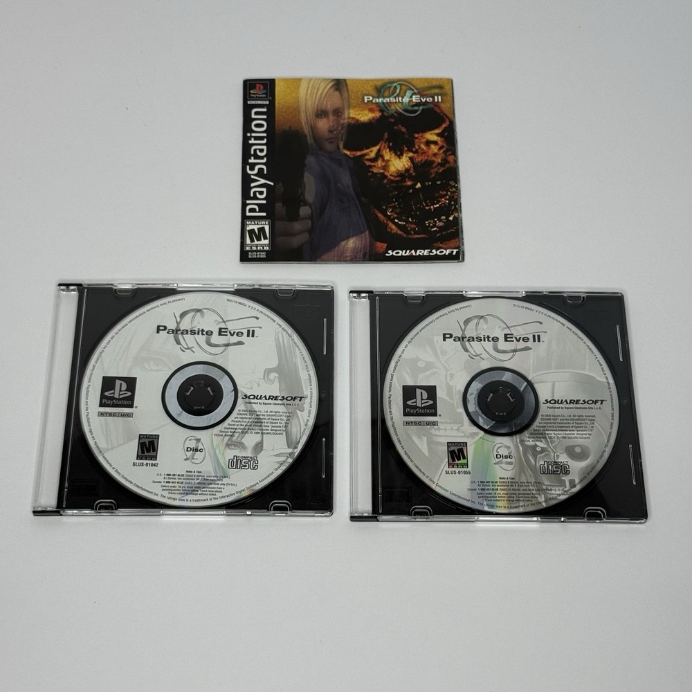 Parasite Eve II 2 (Sony PlayStation 1, 2000) PS1 Discs And Manual w/ Reg Card